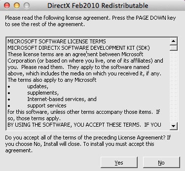 Installazione DirectX