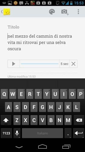 Keep - Test nota vocale