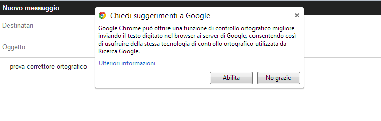 chiedi suggerimenti a google