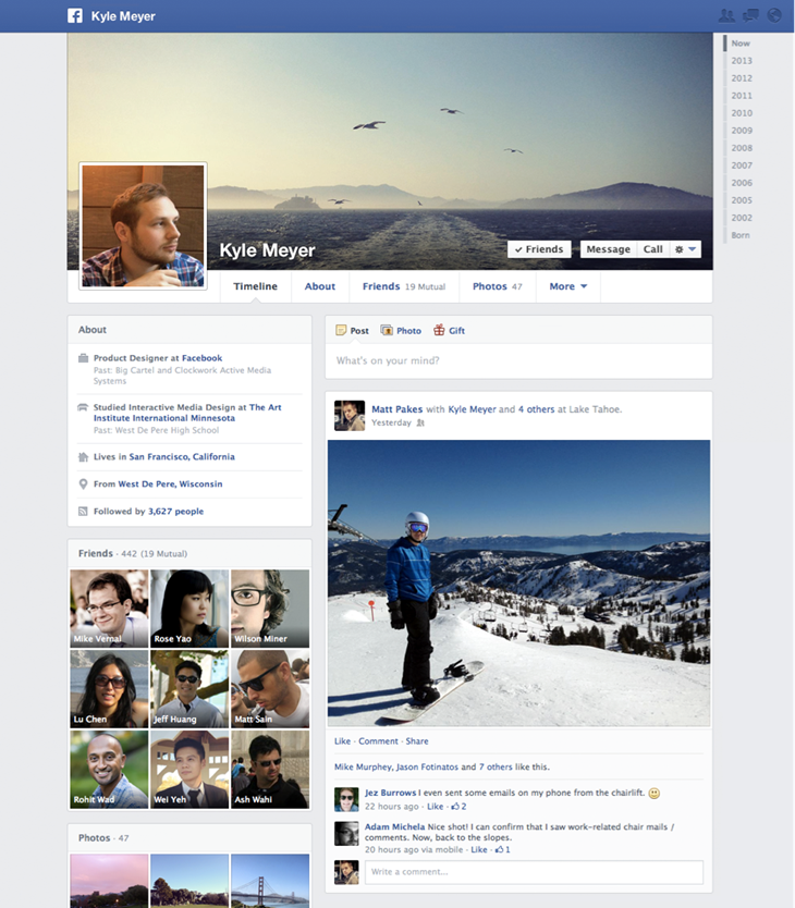 nuova timeline facebook