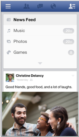 facebook ios newws feed