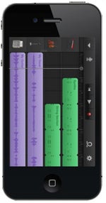 iPhone con GarageBand