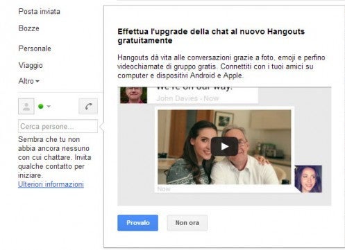 Prova il nuovo Hangouts