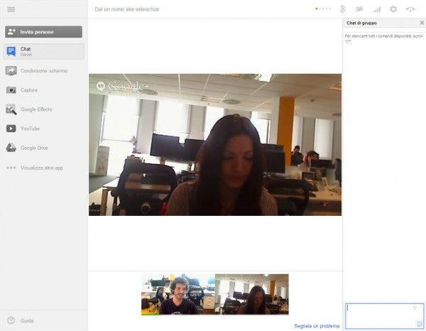 Videochiamata su Google Hangouts