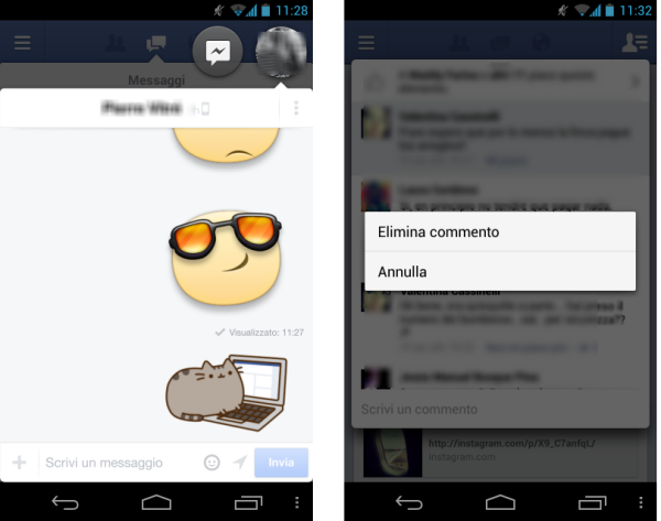 facebook per android aggiornamento
