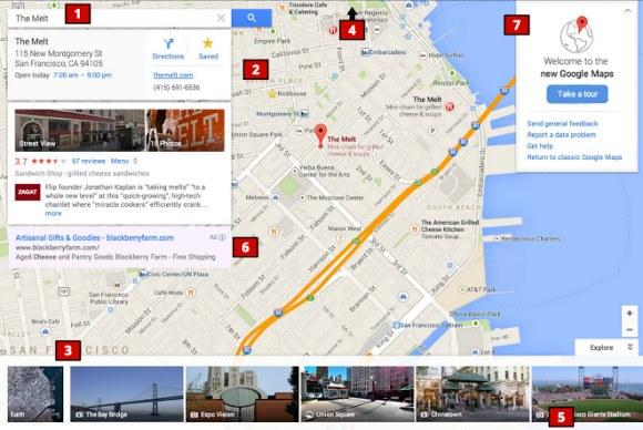 Nuova interfaccia di Google Maps