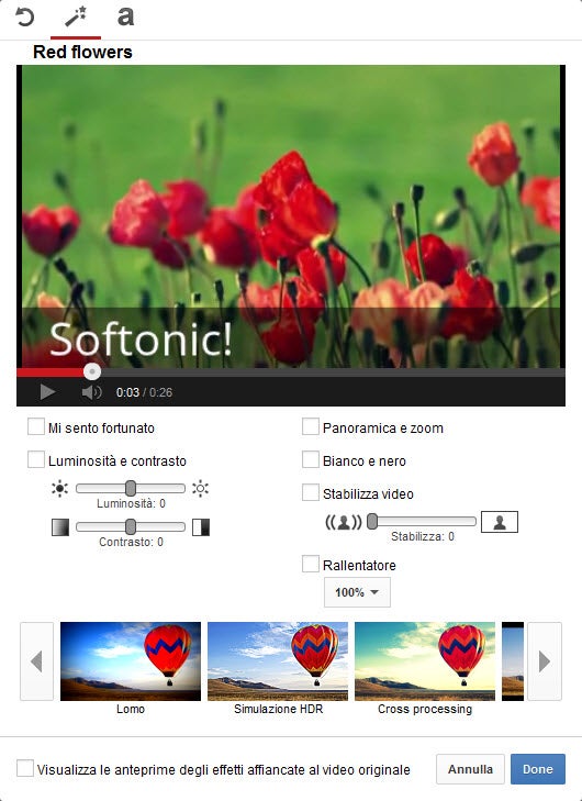 Opzioni di editing