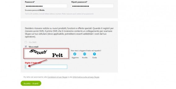 03 - Windows - Inserisci captcha