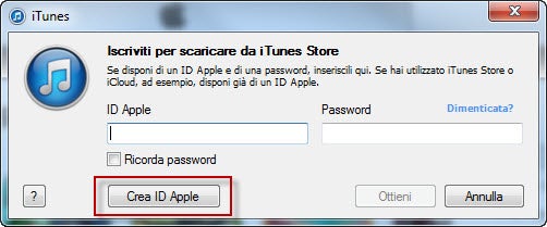 06 - Clicca su Crea ID Apple