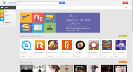 redisign google play