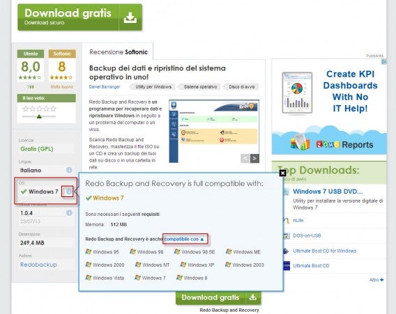 Requisiti minimi su Softonic