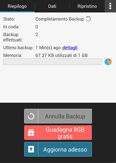gcloud-backup-in-corso
