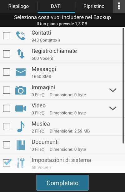 gcloud-seleziona-dati-backu