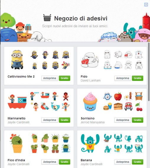 sticker chat facebook