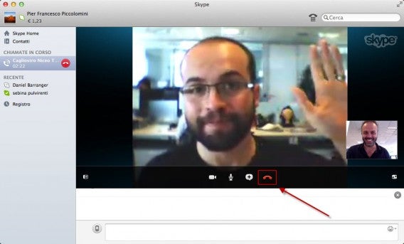 Mac- Termina chiamata