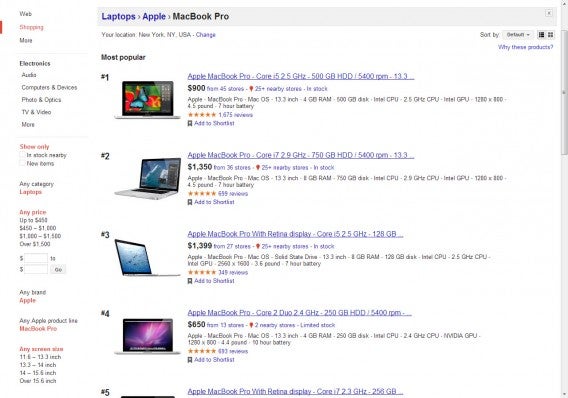 Shopping MacBook Pro