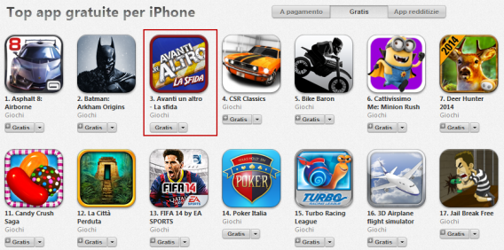 avanti un altro app store 3 posto