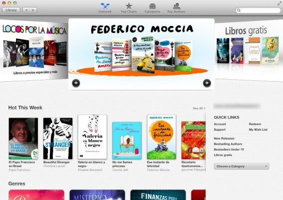iBooks - Overview store blurred
