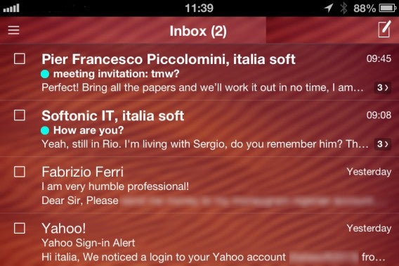 iOS tema sincronizzato con webmail