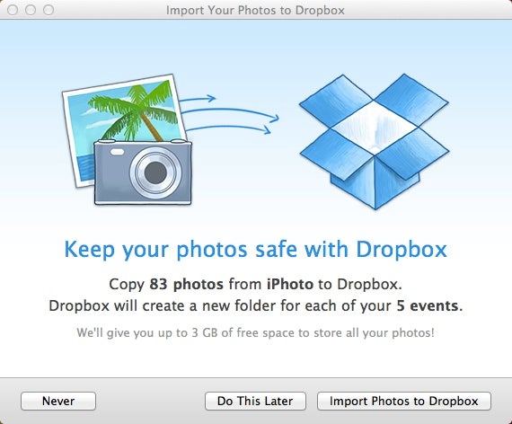 Import photos to iPhoto