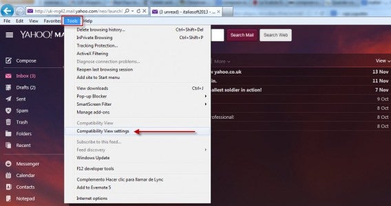 Attiva la modalità Compatibilità