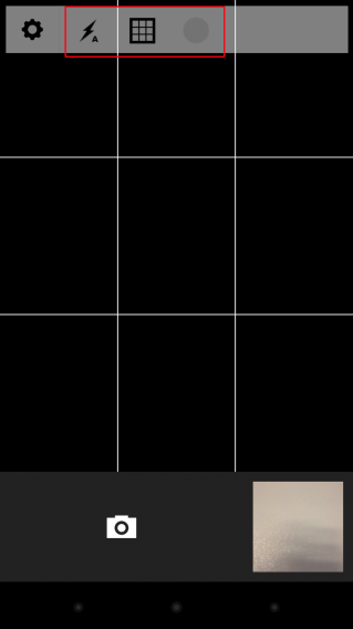 Menu opzioni mod scatto