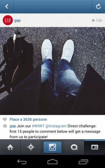 gap instagram direct