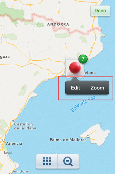 Cancellare dalla mappa - Edit e Zoom