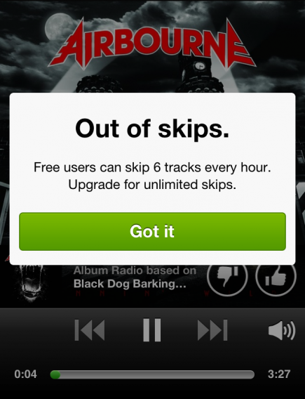 Out of skips