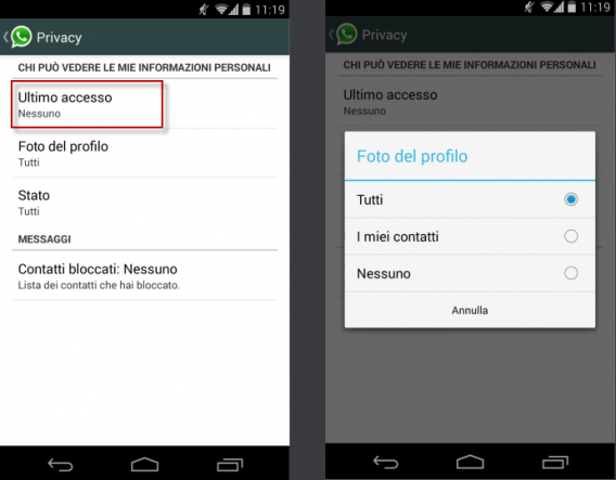 privacy whatsapp beta