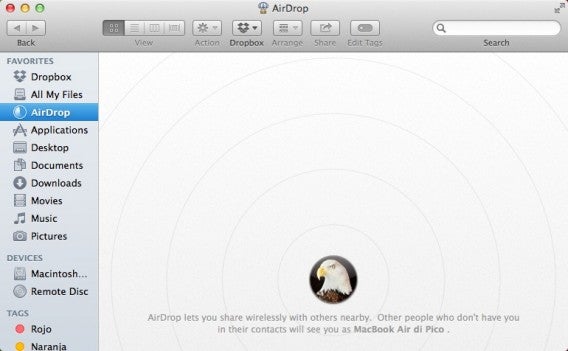 AirDrop window