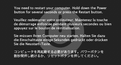 Kernel Panic messaggio