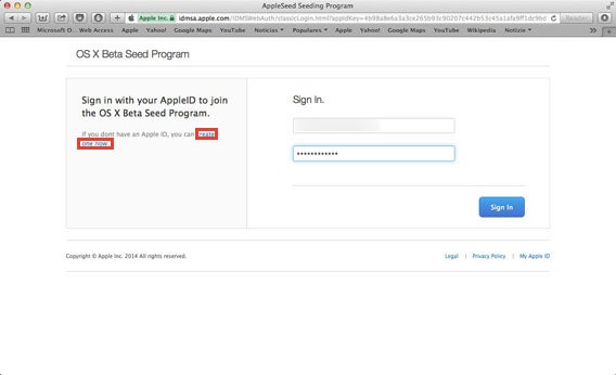 Apple ID creat one now