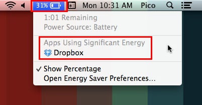 Apps using significant energy