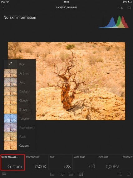 Instrument 1 - Color temperature presets