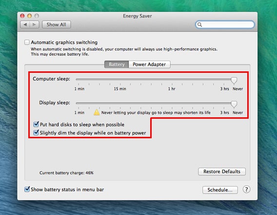 Schermo e hd in pausa quando possibile