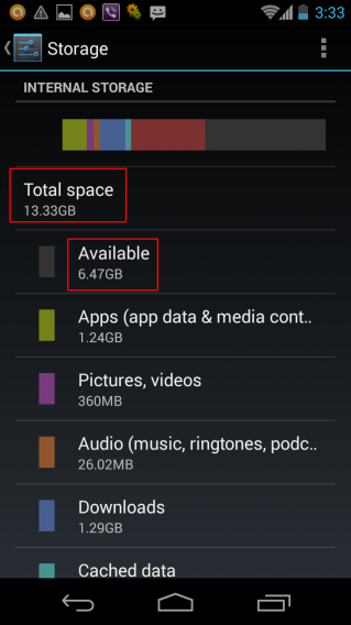 Storage left Storage left