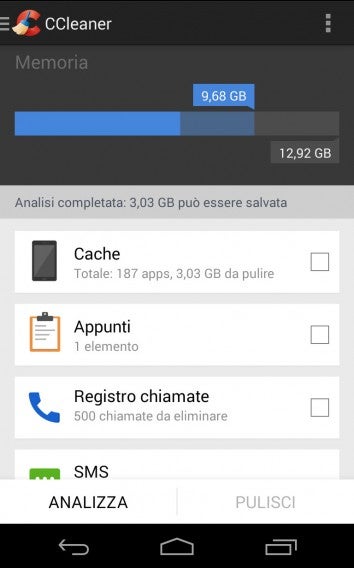 ccleaner android analisi