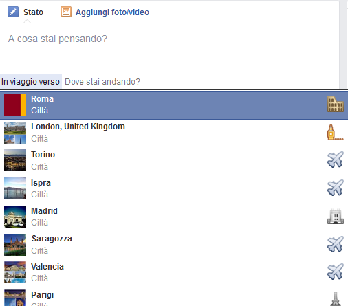 in viaggio facebook
