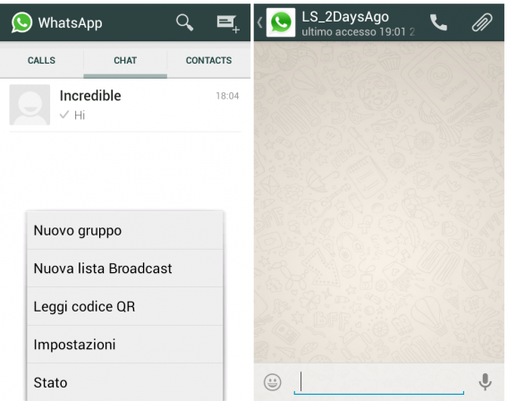 whatsapp Android-chiamate