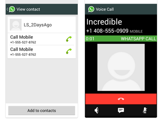 whatsapp chiamate vocali android