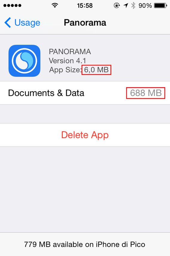 Panorama - documents storage space is huge
