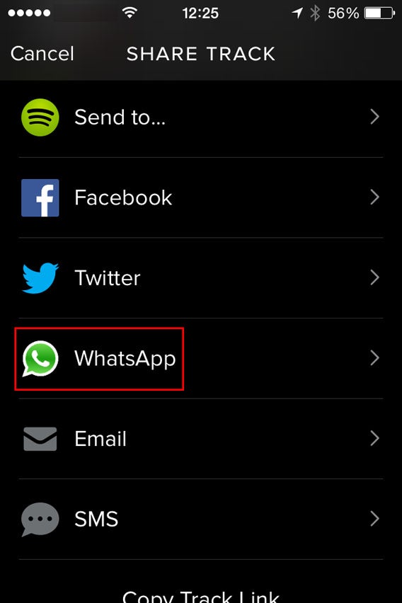 Spotify - Share con WA