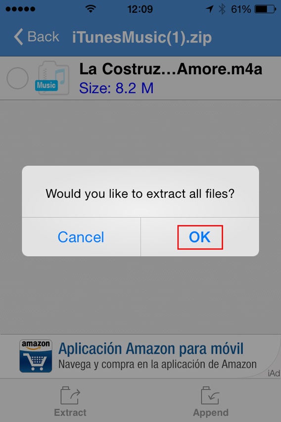 Vuoi decomprimere il file