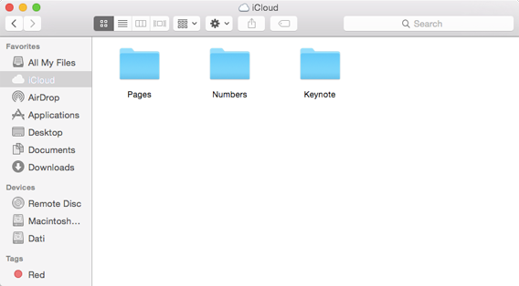 iCloud Drive folder su Mac