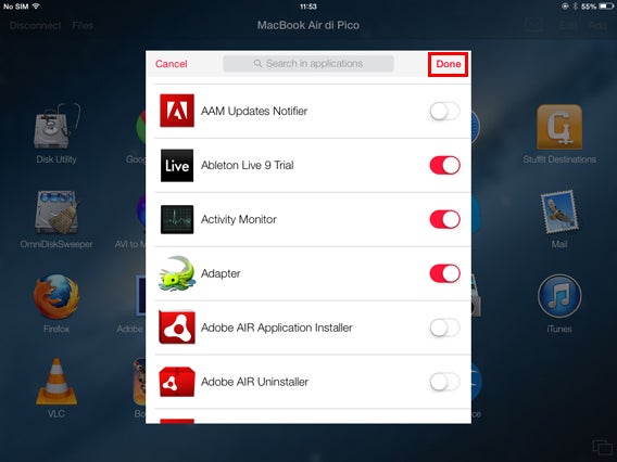 Aggiungi app al launcher