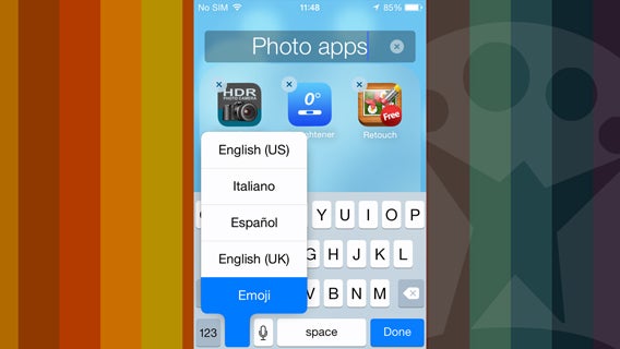 Seleziona tastiera Emoji