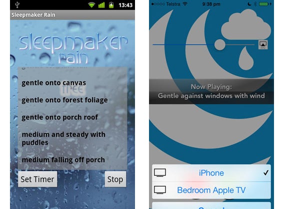 Sleepmaker Rain screenshot combo