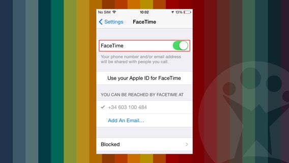 Abilita FaceTime