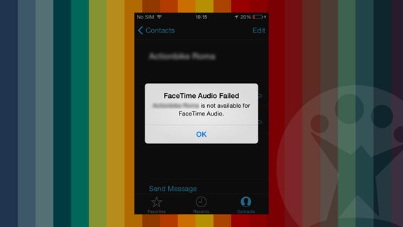 FaceTime Audio Failed